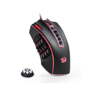 redragon-raton m990 mmo para juegos mouse con cable rgb de alta precision de 32000 dpi con 23 botones programables teclas macro de 16 lados