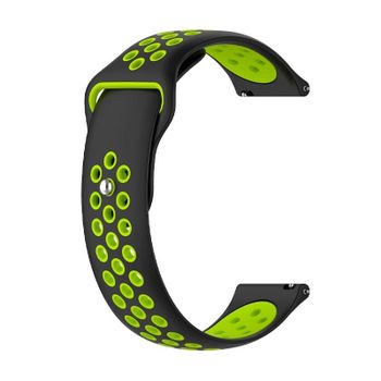 Cool Correa Universal 22mm Goma Negro-Verde Amazfit GTR / Stratos / Huawei / Samsung / COOL Bristol / Sunset