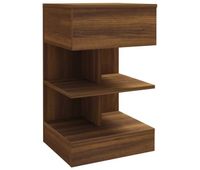 vidaxl mesita de noche madera contrachapada marron roble 40x35x65 cm