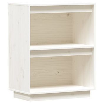 Mesa Consola De Madera Maciza De Pino Blanco 60x34x75 Cm
