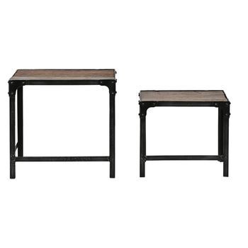 Mesita Auxiliar Set 2 Madera 48x36x45 Reciclada