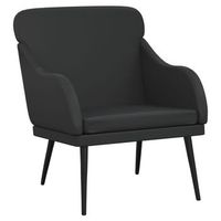 sillon de cuero sintetico negro 63x76x80 cm cfw280327