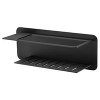 portasapone frontal negro mate en acero inoxidable s304 y laton resistente