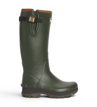 Barbour para mujer. LRF0063 Botas de agua Tempest verde (38), Plano, Ninguno, Hebilla, Casual, Outdoor