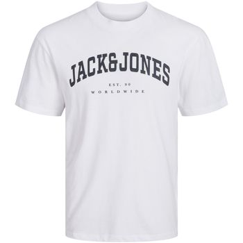 Jack & Jones Camiseta 12258924 JJECALEB VARSITY TEE SS O-NECK NOOS JNR WHITE para niño