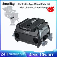 kit de placa de montaje tipo manfrotto smallrig con abrazadera de doble varilla de 15 mm para follow focus matte box y placas de bateria v-mount para tipo 501