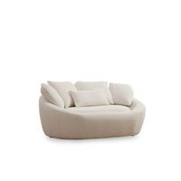 sofa 2 plazas midye crema