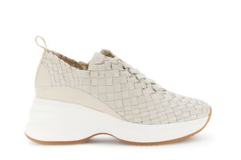 zapatillas de running con efecto piel en grosgrain tejido beige 35