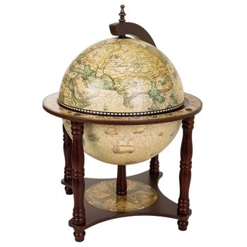 Mueble botellero globo terráqueo 42x42x57