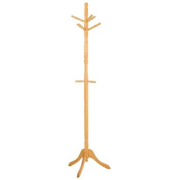 Perchero pie madera miel 44x44x184h cm