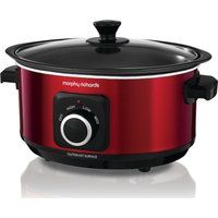 morphy richards evoke sear  stew 460014 slow cooker - red red