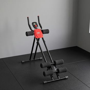 Máquina Abdominales Sportnow Acero, Pvc, 92x41x83 Cm, Rojo Y Negro