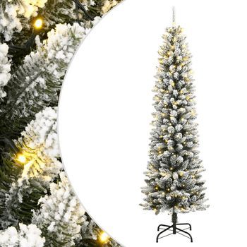 Árbol De Navidad Artificial Con 300 Leds Y Nieve Flocada 240 Cm Vidaxl