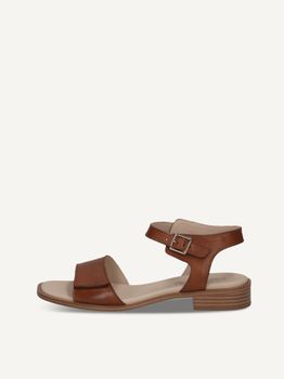 CAPRICE Heeled sandal, brown, made of Leather with Block heel, Size 36