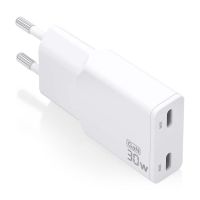 aisens asch-30w2p048-w cargador gan ultra slim 30w 2xusb-c pd30 qc40 blanco