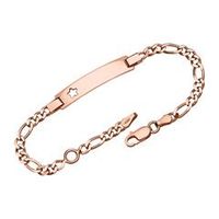pulsera estrella figaro con placa grabada