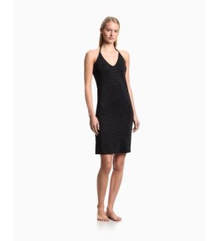 Emporio Armani para mujer. EW004085_AF20255 Vestido Beach negro (L), Casual, Poliamida, Sin mangas / Tirantes