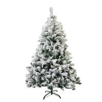 arbol de navidad nevado artificial con nieve pvc blanco 180cm