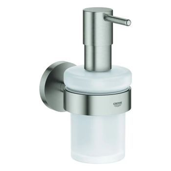 Dispensador De Jabón Con Soporte Mural Grohe Essentials Supersteel Infinity Finish, 40448dc1