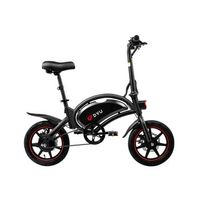 bicicleta electrica dyu d3f 14 - motor 250w bateria 36v10ah alcance 40km frenos de disco - negro
