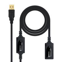 nanocable cable prolongador usb 20 tipo a machohembra 10m negro