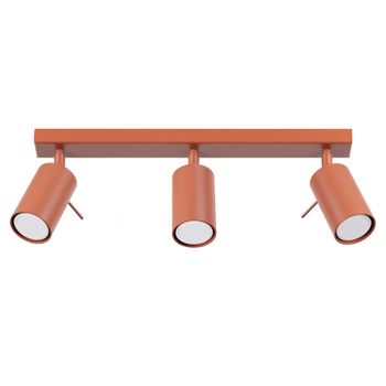 Lámpara de techo ocre rojo acero alt. 45 cm