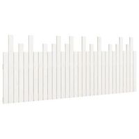 cabecero de cama de pared madera maciza pino blanco 204x3x80 cm