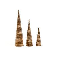 cono set 3 led ratan 20x20x80 natural