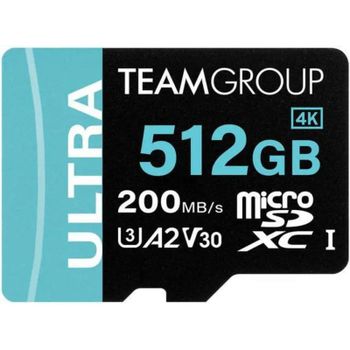 Tarjeta microSD Team TULMSDX512GIA2V3022503 512GB Ultra rápida 200MB/s