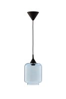 lampara colgante vidrio azul boca e27 o185 cm