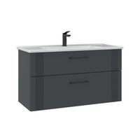 mueble para lavabo  - 100 x 45 x 55 cm - antracita mate