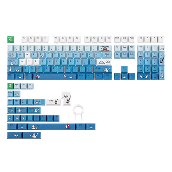 EPOMAKER X Human Fall Flat Fallen Series 139 Teclas, Juego de Teclas PBT con Sublimación de Tinta, Perfil Cherry, para Teclados de 60%/TKL/Tamaño Completo