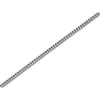 silver 2mm wide curb chain - 22in - f9217