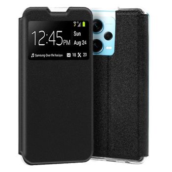 Cool Funda Flip Cover Liso Negra para Xiaomi Redmi Note 12 Pro Plus 5G