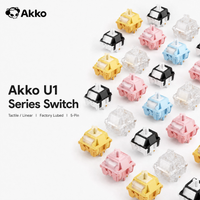 interruptor akko u1 para teclado mecanico 5 pines linealtactil lubricado de fabrica interruptores mx intercambiables en caliente accesorios para teclado