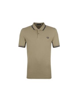 Polo Fred Perry Twin Tipped marrón Hombre