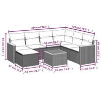 conjunto de mesa para el jardin incluye cojines juego de ocho piezas