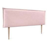 cabecero de lino natural liso con ribete 135x105cm con patas camas 120135 - rosa palo