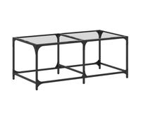 mesa de cafe - mesa de centro superficie de vidrio acero 985x50x40 cm