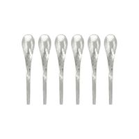 cucharas martilladas plateadas - lote de 6