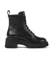 camper para mujer k400577-001 botines de piel milah negro -altura tacon 54cm- 40 plano cordones cremallera casual