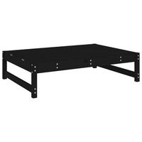 taburete de jardin  otomana de jardin  reposapies de jardin madera maciza de pino negro 120x80 cm