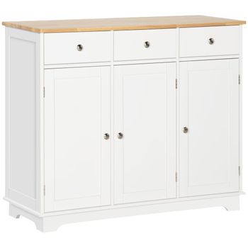 Aparador de cocina 101x40x85 cm blanco