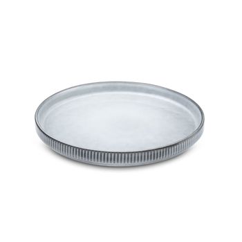 6 platos de postre 21 cm gres gris