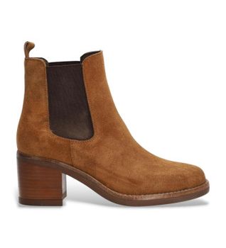 Alpe para mujer. 553111 Botines de piel Dakota marrón (39), 3 a 5cm, Ninguno, Casual
