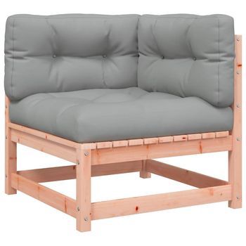 Sofá Esquinero De Jardín | Sofá De Exterior Con Cojines Madera Abeto Douglas