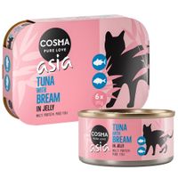 cosma asia en gelatina 24 x 170 g - pack ahorro - atun con besugo