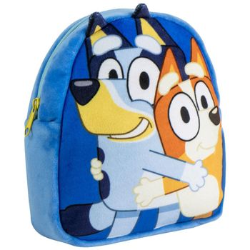 Garvalin Mochila Mochila Guardería de Peluche con Bolsillo Azul para niño