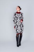 minivestido de jacquard baroque bw blackwhite