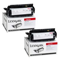 original multipack lexmark t520d printer toner cartridges 2 pack -12a6735